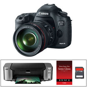 Canon EOS 5D Mark III with lens and printer for $3,499.