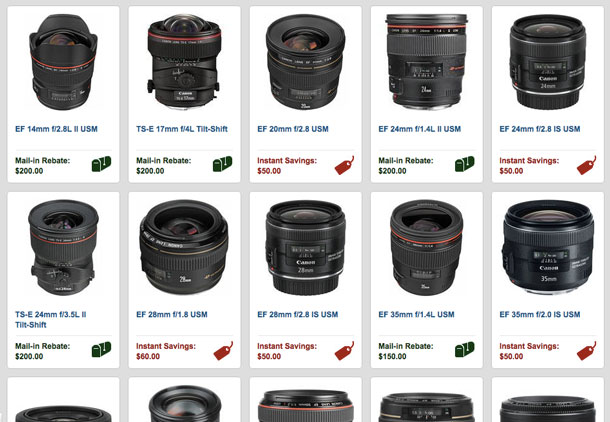 Save up to $300 on select Canon lenses and speedlights.