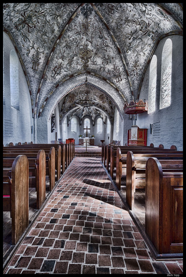 Church in Zarpen, Germany,  built in the 13th century / HDR shifted | Dierk Topp