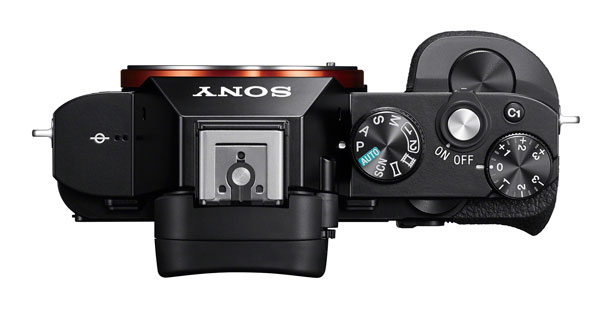 Sony A7R top with access to four dials.