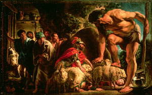 One of the most famous scenes in The Odyssey is Odysseus’s triumph over the cyclops Polyphemus. After the cyclops eats several of Odysseus’s men, the hero tricks Polyphemus into drinking wine and falling asleep. Odysseus then blinded the cyclops while he slept and snuck his men and himself out of the cave by clinging to the underside of Polyphemus’s sheep as they were let out to graze. The lesson for photographers? There is beauty in crowds and danger for lone wolves. | Painting: Odysseus by Jacob Jordaens
