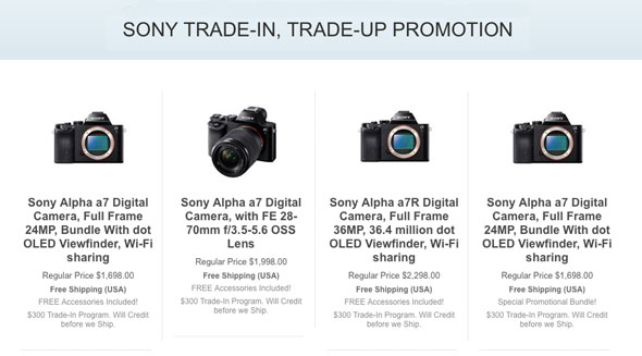 Time to trade-in and trade-up your camera for a Sony A7(R)...