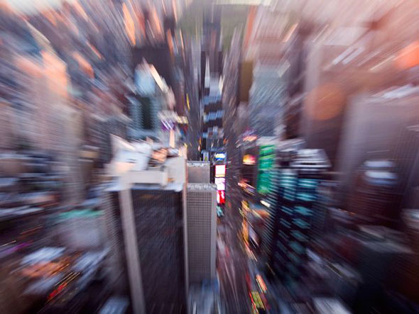 Times Square -- A photographic technique blurs a view of Times Square in New York City. | Michael Yamashita / National Geographic