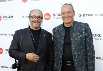 As seen in better days: Leica CEO Alfred Schopf (right) with his majority owner Andreas Kaufmann at the opening of the three-story Leica store in Los Angeles in June 2013.