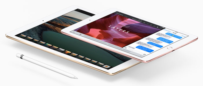 The iPad Pro 12.9-inch and 9.7-inch models.