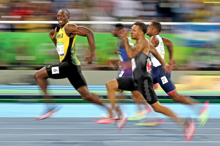 Usain Bolt @ Rio Olympics 100-meter semi-final | Cameron Spencer / Getty Images